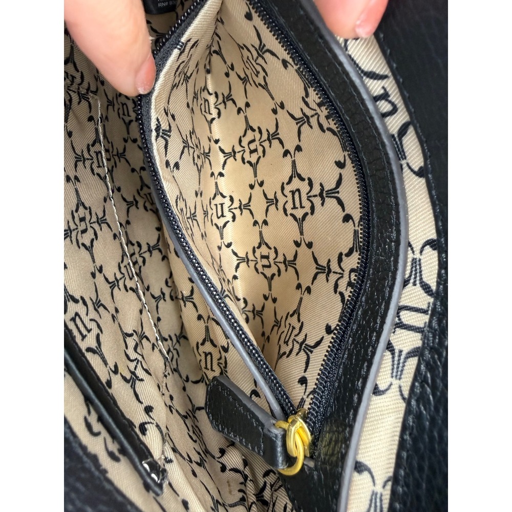 Nanette Lepore Black Crossbody Saddle Bag Tassel Santa Ana Purse Western Style - Picture 8 of 11